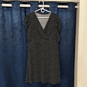 Elegant Black Polka Dot Dress